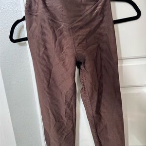 American Eagle Outfitters Ribbed Taupe Leggings